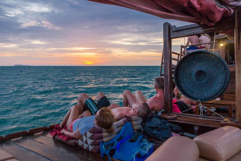 Croisière au coucher du soleil de retour à Koh Samui