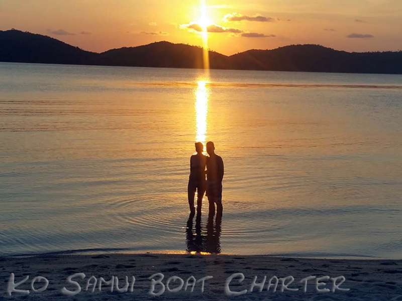 Vues sur le coucher de soleil et transfert retour