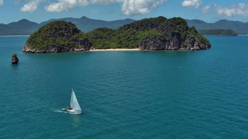 Segeln entlang der Küste von Samui