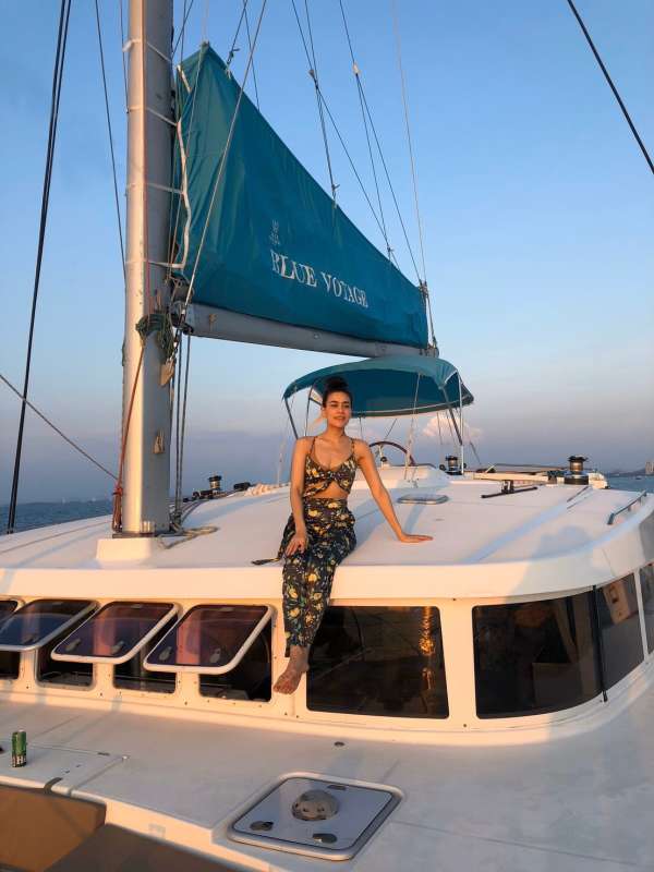 Vues du coucher de soleil et voyage de retour