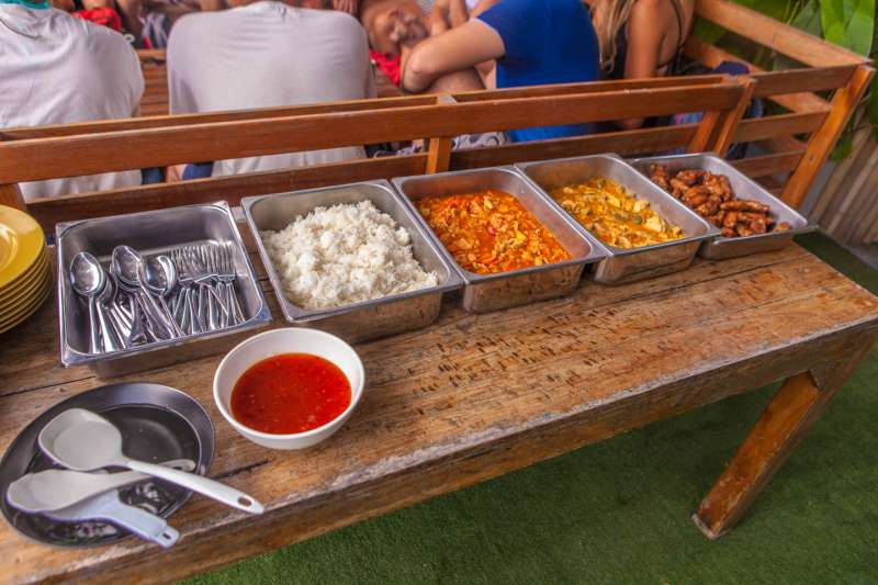 Thailändisches Mittagsbuffet