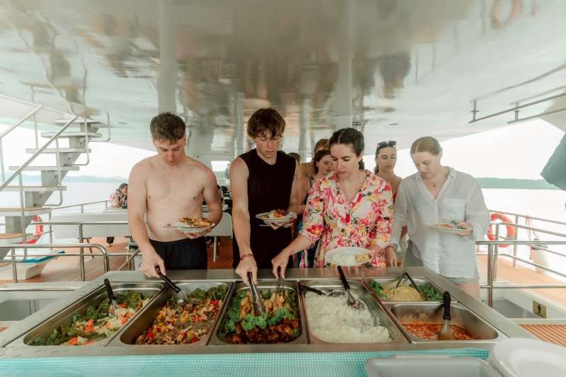 Thai buffet lunch onboard