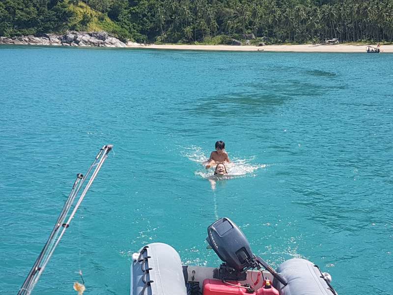 Snorkelling and swimming stop