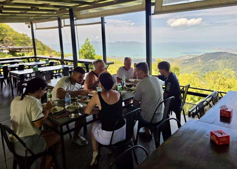 Panoramic Thai lunch