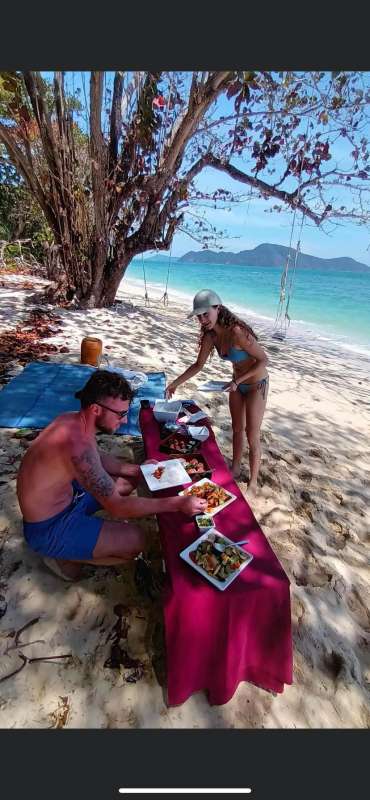 Gourmet picnic lunch