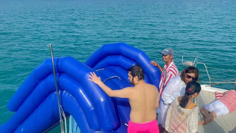 Anchor, swim and snorkel