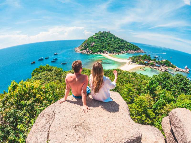 Visite de Koh Nang Yuan, plongée avec tuba et randonnée jusqu'au point de vue