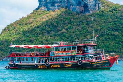 Excursion d'une journée complète au Parc Marin d'Angthong en grand bateau